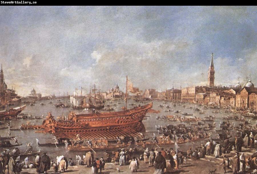 Francesco Guardi Departure of Bucentaure towards the Lido of Venice on Ascension Day